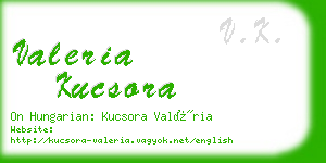 valeria kucsora business card